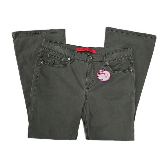 Gloria Vanderbilt Womens Giselle Flare Leg Pants Sz 12 Stretch Mid-rise Boot Cut - Picture 1 of 11